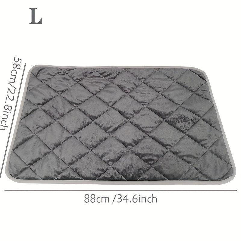 Self-Warming Pet Mat for Dogs & Cats - Diamond Pattern, Non-Slip Bottom, Washable - Ideal for Small to Medium Pets, Indoor/Outdoor Use, Autumn & Winter, Super Warm