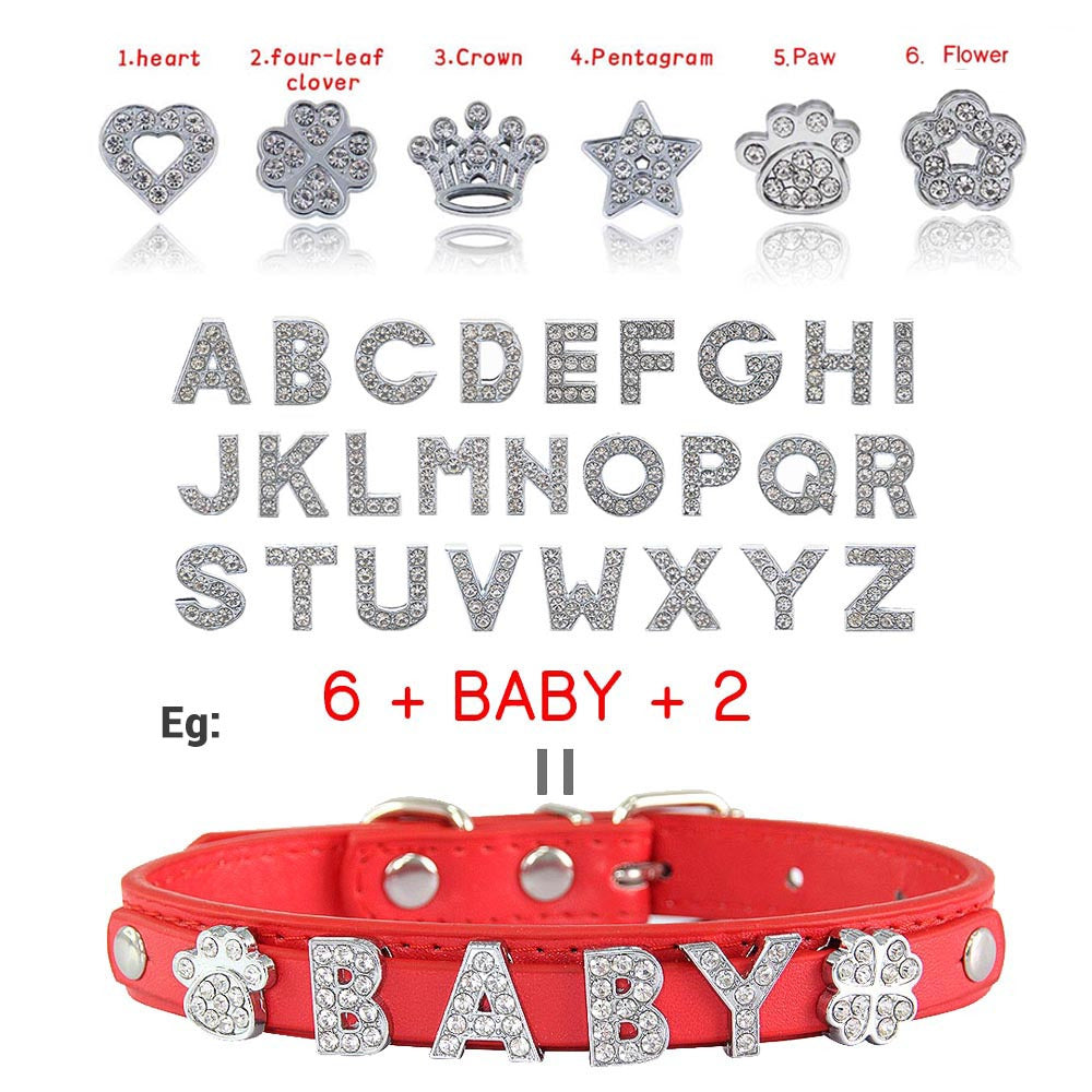 Personalized Small Dogs Chihuahua Collar with Bling Rhinestone Puppy Dog Collars Custom Cat Necklace Free Name Charms Pet Accessories
