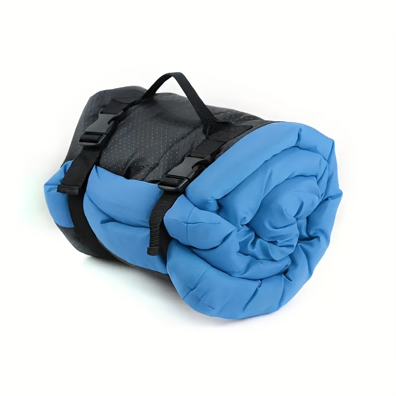 1pc Waterproof Polyester Dog Mat for Large Breeds - Portable Pet Bed with Carry Straps for Travel and Outdoor Use, Ideal for Small, Medium, and Large Dogs