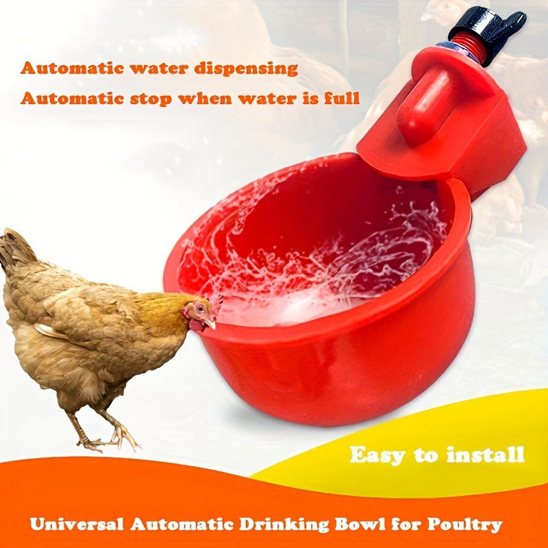 6/12/20pcs Automatic Chicken Waterers with Cleaning Brush - Premium PP Self-Stopping Dispensers for Coop Farming | Durable, Tool-Free Install | Ideal for Chickens, Ducks, Poultry & Birds | Leak-Proof & Easy to Refill