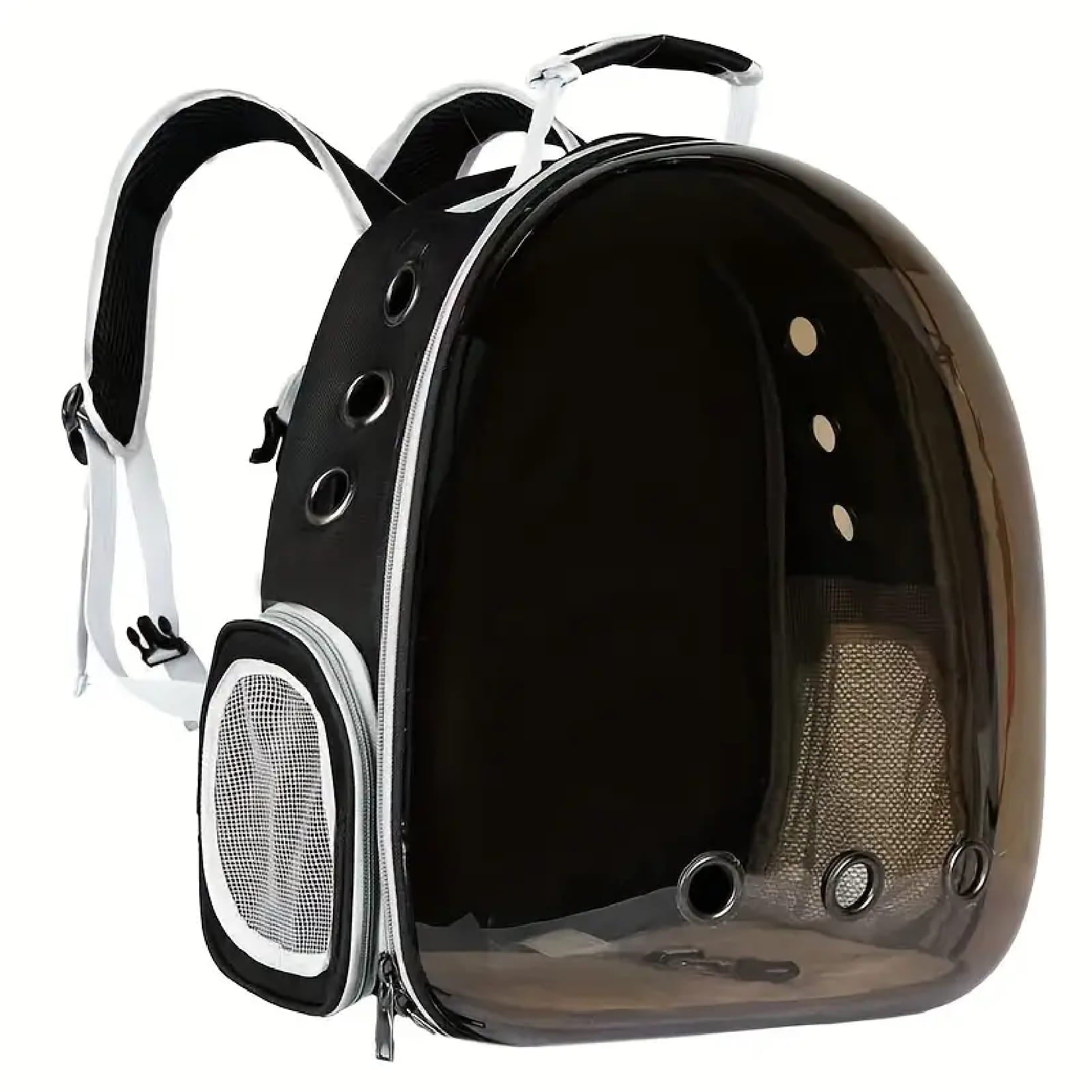 Cat pet harness backpack, cat carrier, portable transparent space capsule pet carrier for outdoor use, breathable cat backpack
