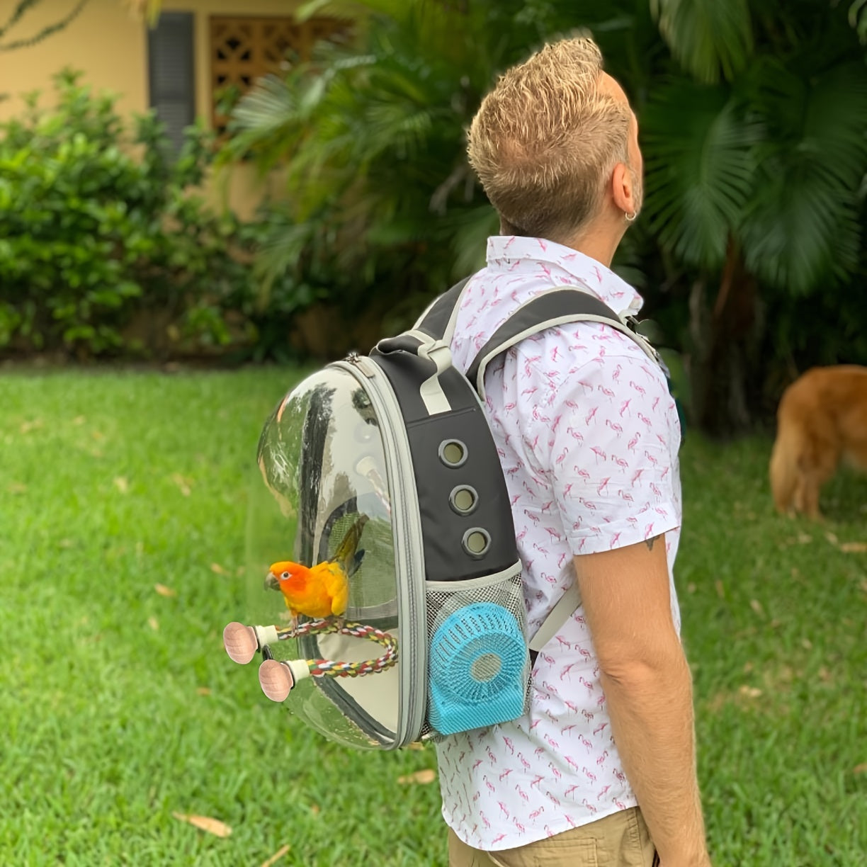 Bird Travel Backpack Carrier for Parakeet Budgies Cockatiel Conure Vet Visit Bag