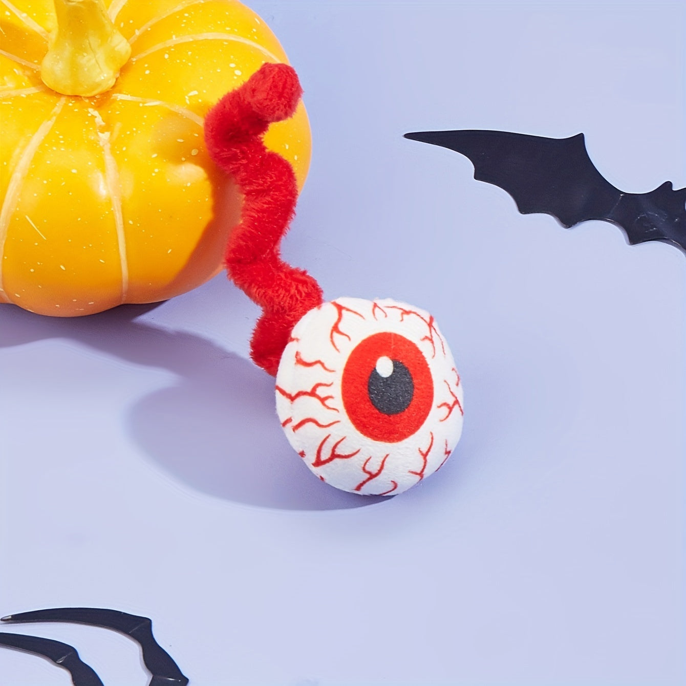 Plush Eyeball Halloween Pet Toys with Cat Grass Sound Chewing Toys Halloween Cat Toys