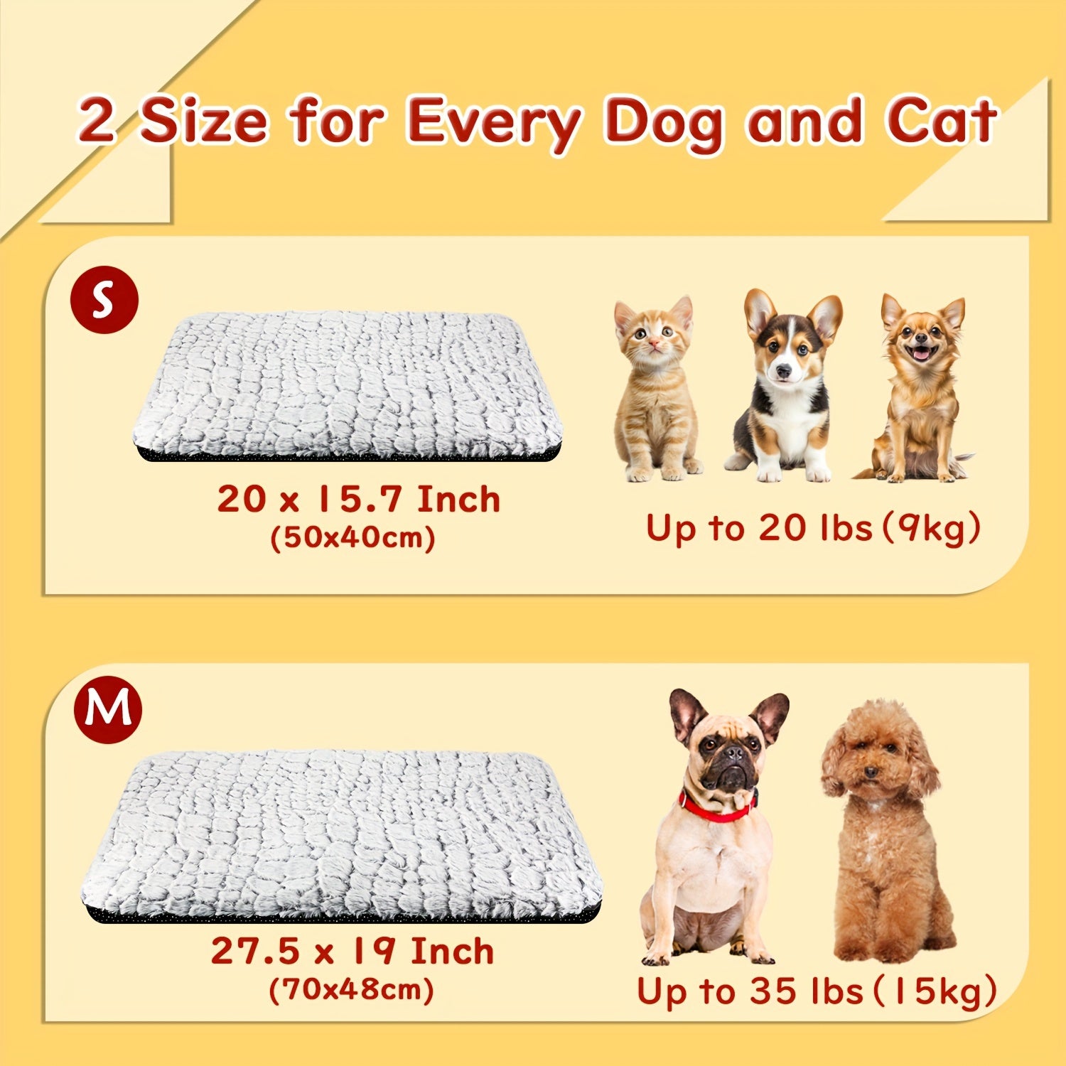 CozyHeat Self-Warming Pet Bed - Crate Pads for Cats and Dogs with Super Soft Heated Mat, Non-Slip Bottom, and Indoor/Outdoor Versatility - Perfect for Cold Winter Nights