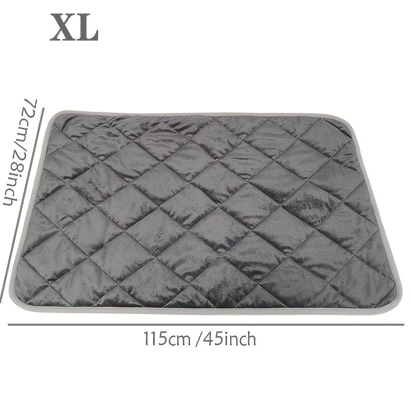 Self-Warming Pet Mat for Dogs & Cats - Diamond Pattern, Non-Slip Bottom, Washable - Ideal for Small to Medium Pets, Indoor/Outdoor Use, Autumn & Winter, Super Warm