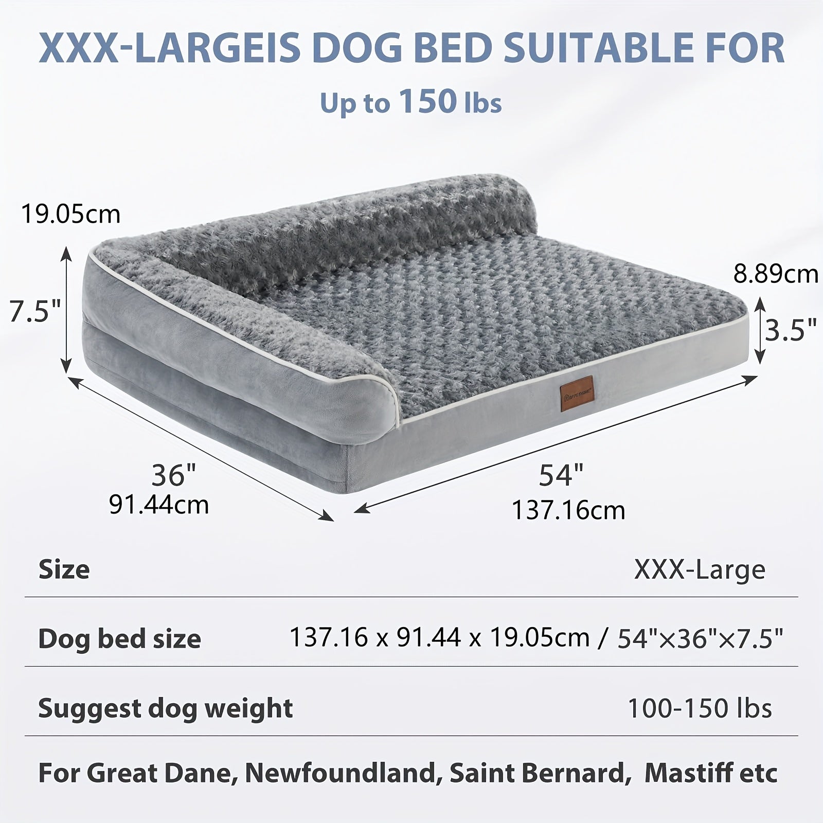 Orthopedic Dog Beds for Large Dogs, Extra Large Waterproof Dog Bed with Removable Washable Cover, Egg Crate Foam Pet Bed, XL Dog Crate Bed, dog beds large sized dog, large dog bed, large dog bed, dog beds for large dogs