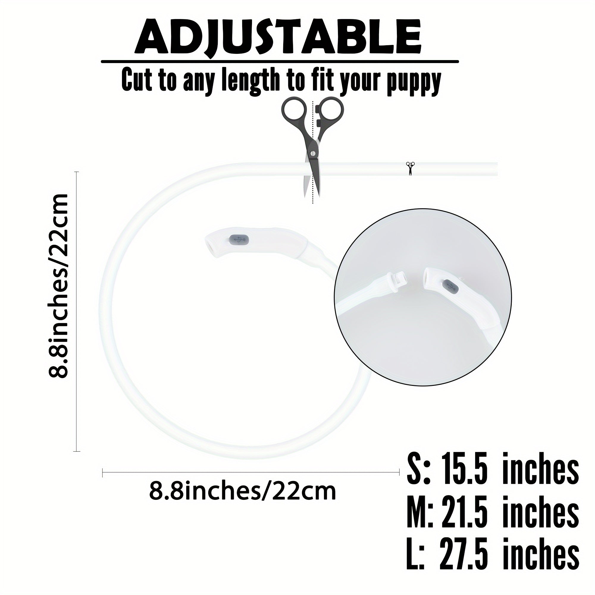 Adjustable RGB LED Glowing Pet Collar - USB Rechargeable, Multi-Mode Light-Up Necklace for Dogs & Cats, Ideal for Night Walking, Music Festivals & Concerts, Event Pet Collar|Vibrant LED Collar|USB Rechargeable Collar