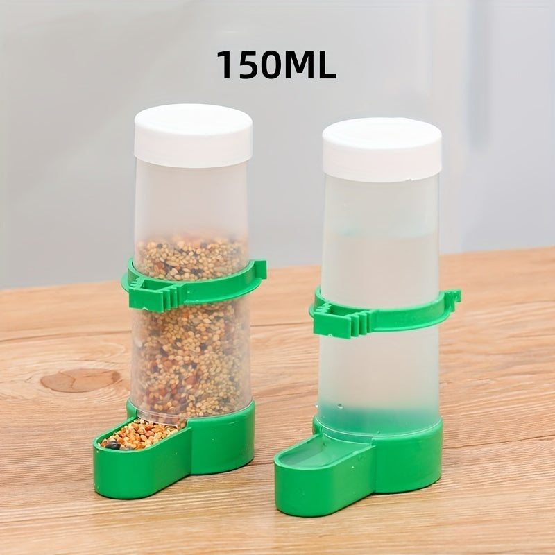 Two-Pack Bird Feeder, Automatic Feeder for Parrots, Birdcage Waterer, Waterer for Small and Medium Parrots