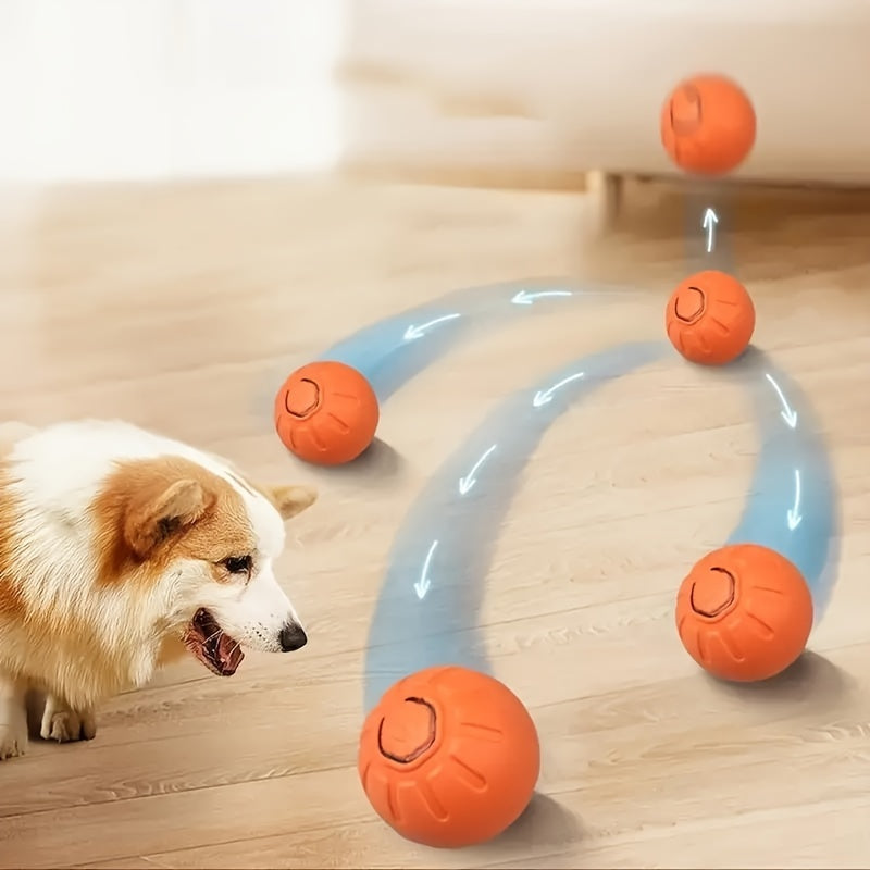 Interactive For Smart Dog Chew Ball - Durable, Automatic Rolling & Gravity-Activated PET Toy for Small to Medium Breeds, USB Rechargeable