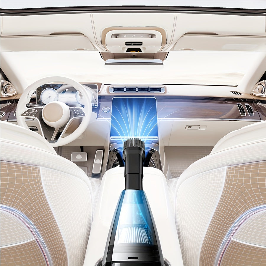 Car Vacuum Cleaner 5000pa Strong Suction, Powerful Handheld Wireless Vacuum Cleaner, USB Charging Long Working, Car Accessories For Men Women, Suitable For Cars, Homes, Offices, Pet Hair Cleaning
