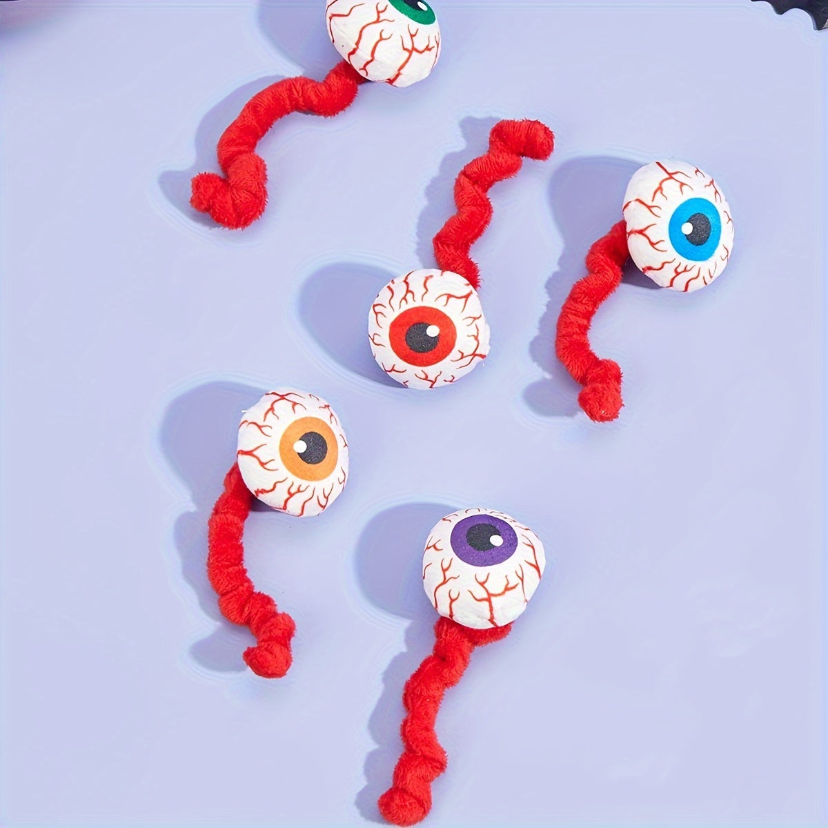 Plush Eyeball Halloween Pet Toys with Cat Grass Sound Chewing Toys Halloween Cat Toys