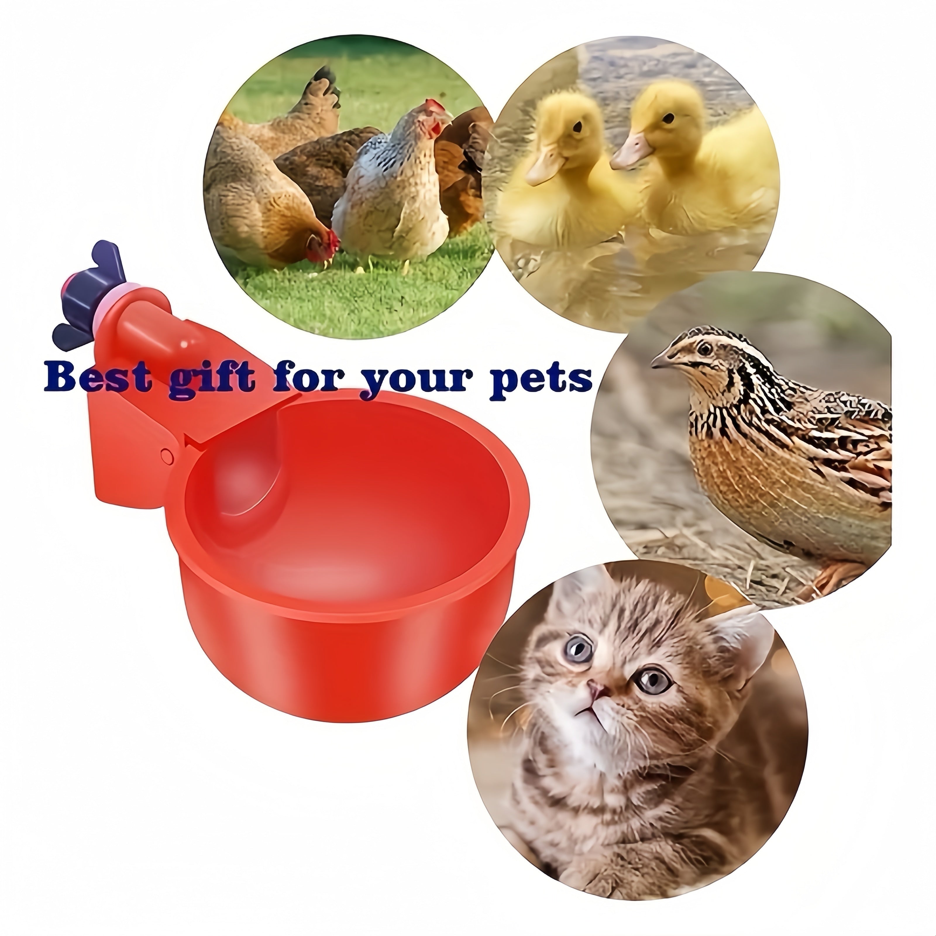 Poultry Feeder and Drinker Set, 20-Piece – Automatic Watering and Feeding System for Chickens, Ducks, Birds – Self-Regulating, Durable Plastic Design with Perforation Drill Bit and Brackets Included – Ideal for Backyard
