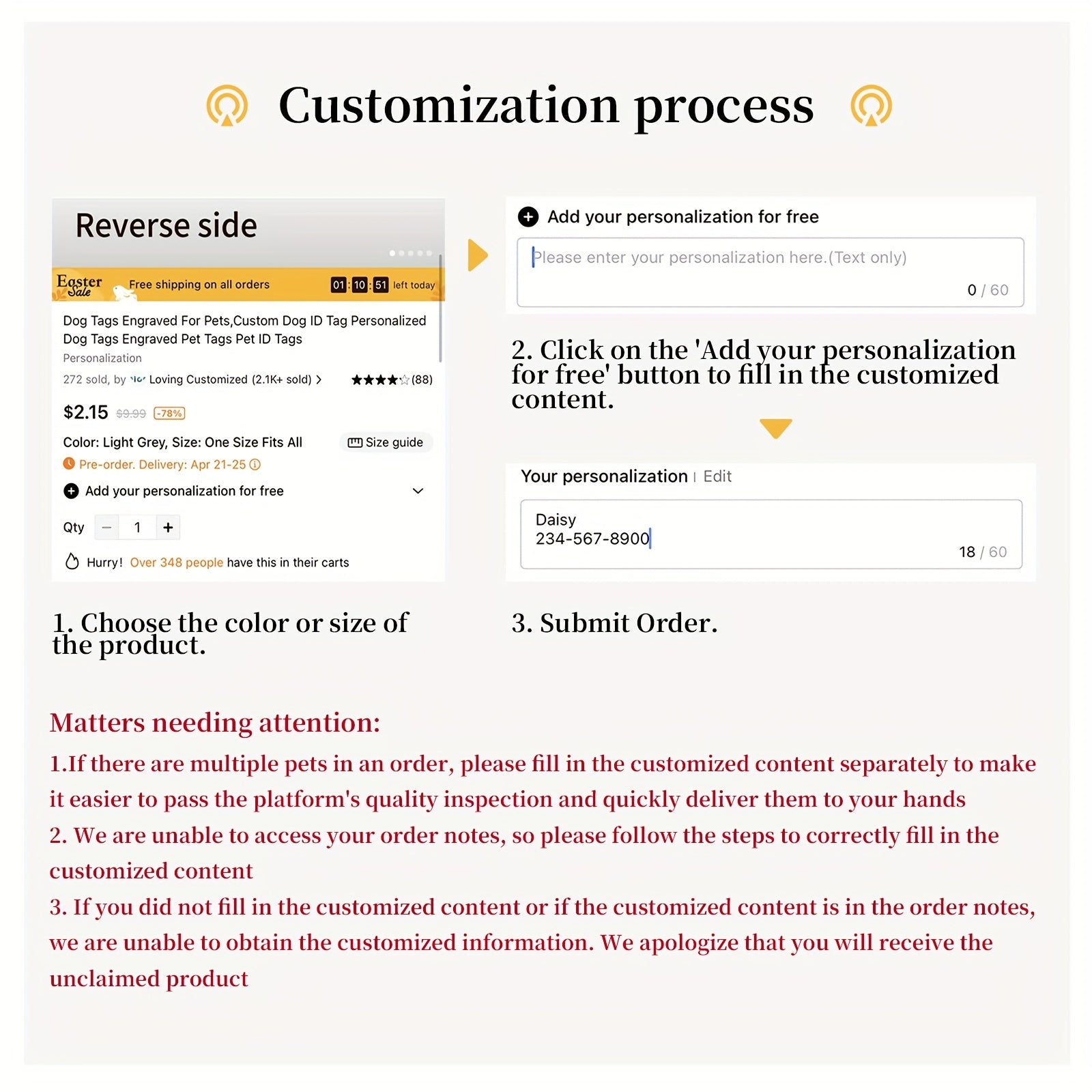 For Large Medium Small Dogs, Rhinestone Six Petal Flower Custom Dog Collar, Anti-Lost Floral Pattern Pet Collar
