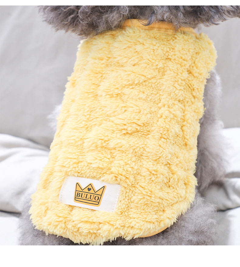 4pcs Dog Sweaters - Cute Fleece Pullover Coats with Wavy Double-Sided Design, Warm Winter Outfits for Small & Medium Dogs & Cats, Soft Polyester Pet Apparel in Light Blue, Red, Yellow, White, Dog Sweater, Pet Winter Wear, Pla