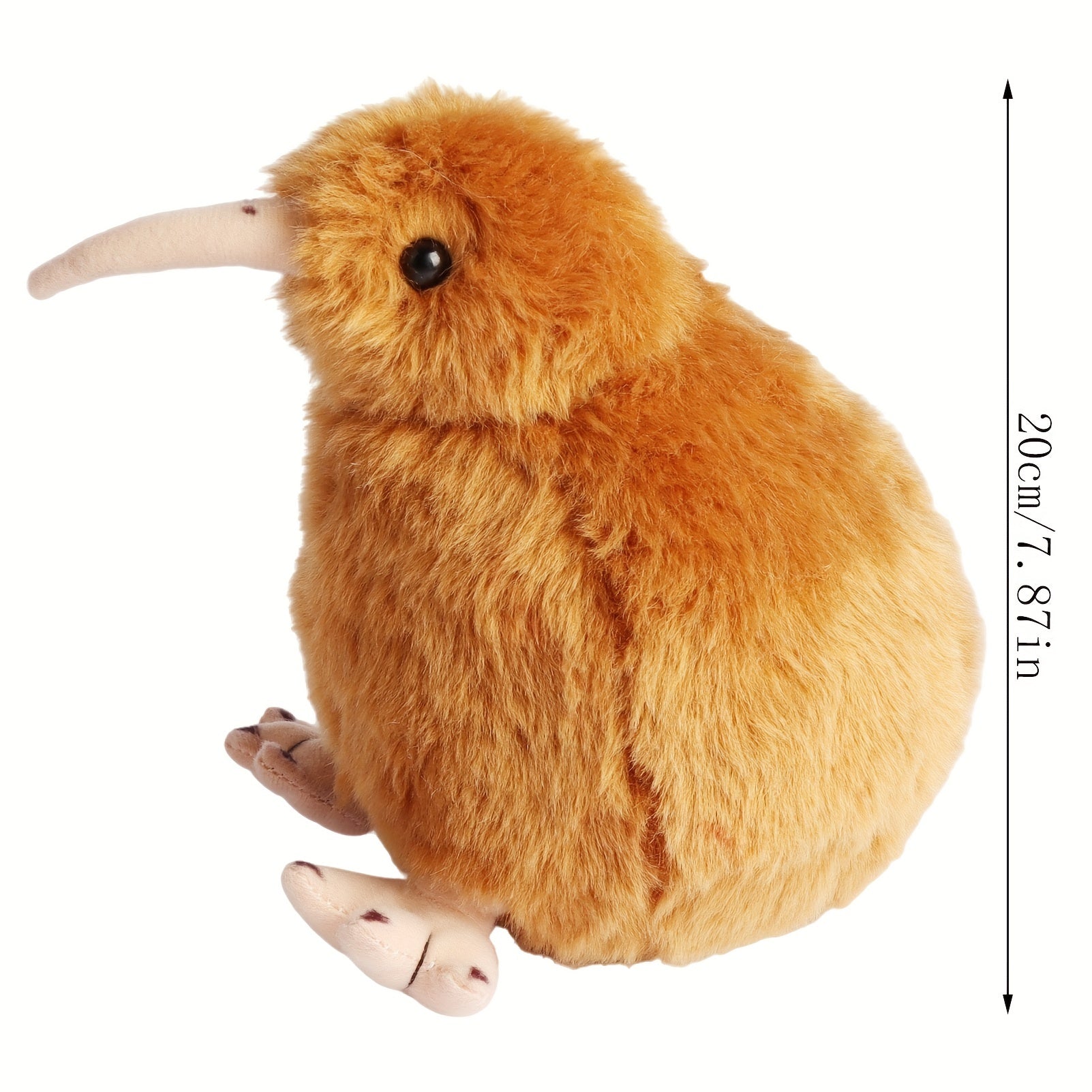 20cm/7.87in Lifelike Kiwi Bird Plush Toy Cute Stuffed Animal Toy for Youngsters Youngsters Doll Soft Cartoon Pillow Lovely Birthday Gift