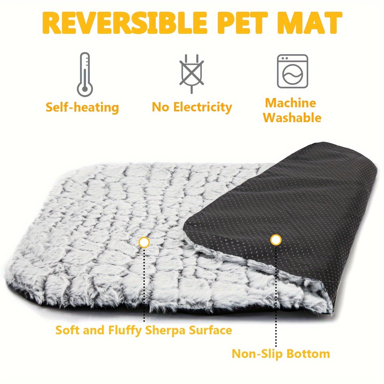 CozyHeat Self-Warming Pet Bed - Crate Pads for Cats and Dogs with Super Soft Heated Mat, Non-Slip Bottom, and Indoor/Outdoor Versatility - Perfect for Cold Winter Nights