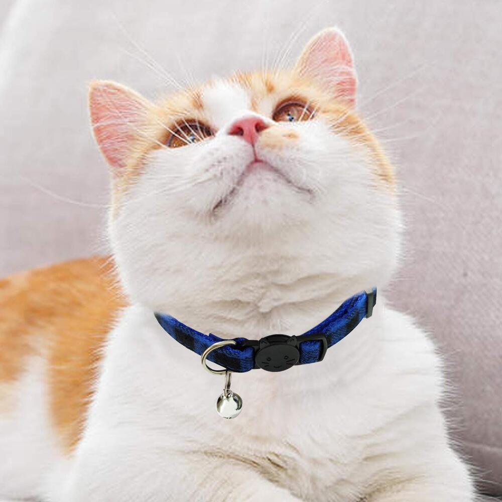 38pcs Adjustable Pet Collar Set - Jingly Bell, High-Visibility Reflective Paw Prints, Durable & Tear-Resistant for Small Dogs and Cats - Adorable Safety Buckles