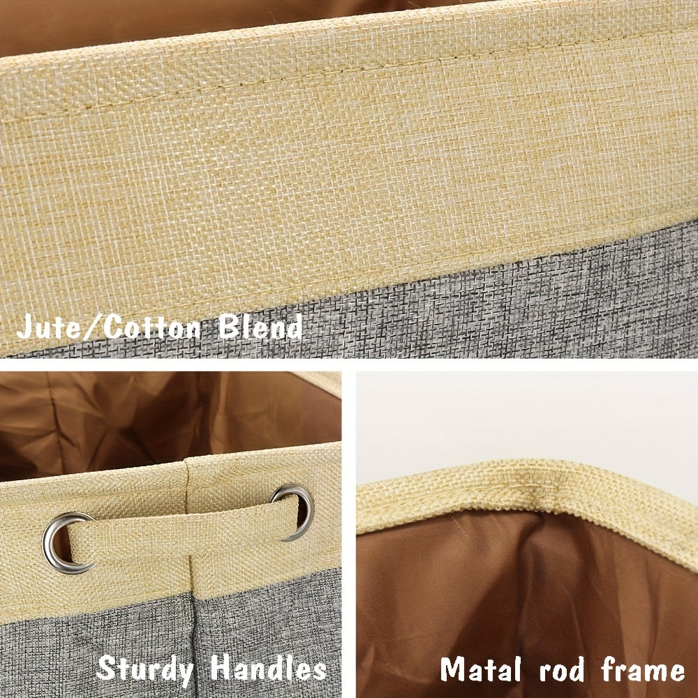 Foldable Pet Toy Storage Basket, Customizable Sturdy And Durable And Linen Storage Box, Without Battery