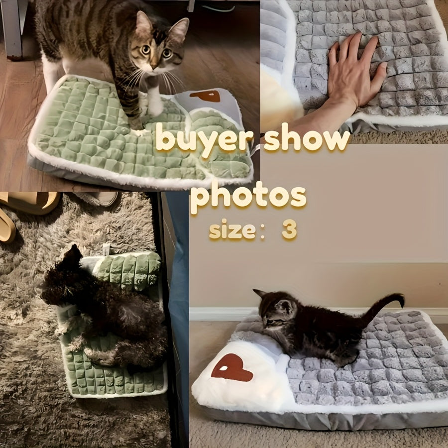 Orthopedic Foam Dog Bed for Medium and Large Cats and Dogs to Keep Warm in Winter, XL Striped Plaid L Dog Bed with Cushion, Washable Dog Bed Sofa Pet Bed with Non-Slip Bottom Dog Cushion Comfortable Dog Bed Soft Plush with Ne