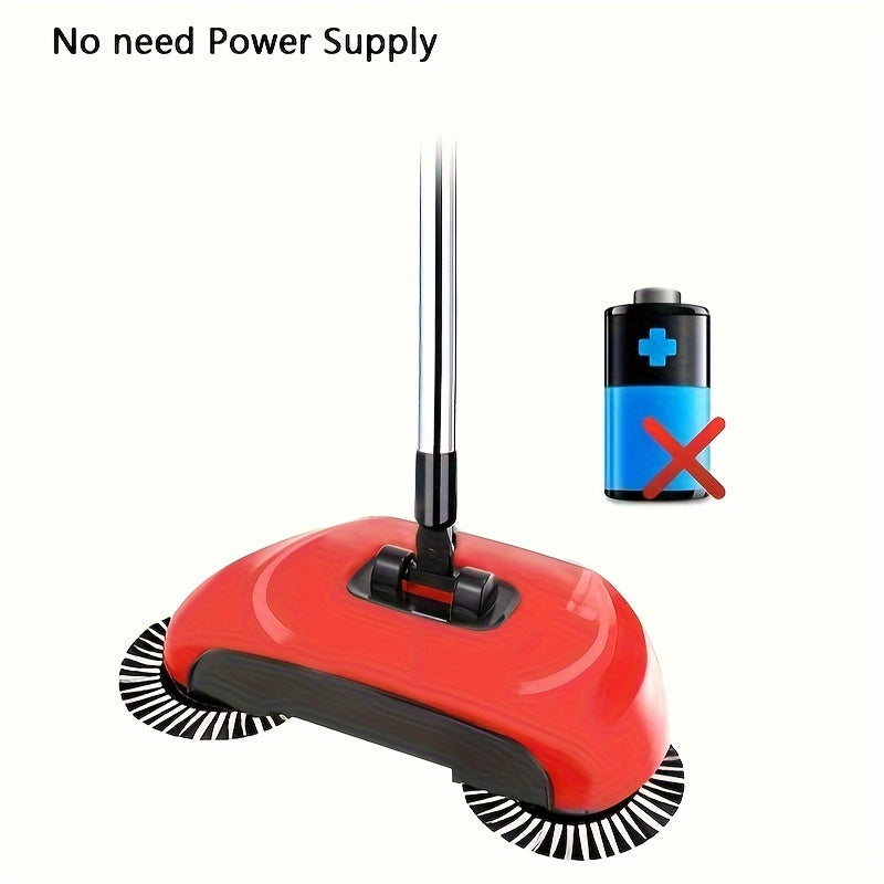 1set, 3 In 1 Multifunctional Hand Push Sweeper, Vacuum Cleaner, Hand Push Sweeping And Moping Machine, To Remove Garbage, Pet Hair And Dust, Dry And Wet Use, Suitable For Hardwood Ceramic Tiles, With 1/2/5/10 Cloth, Cleaning