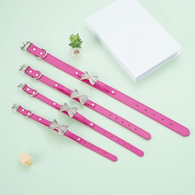 Pet Collar Cat Necktie Creative Leash Diamond Bow Small Dog Collar
