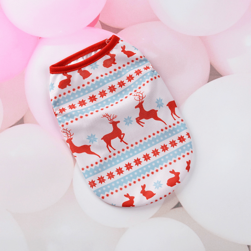 Adorable Holiday Pet Shirt - Christmas Shirts for Small, Cute Dogs and Cats, Festive Clothing Gifts for Pets