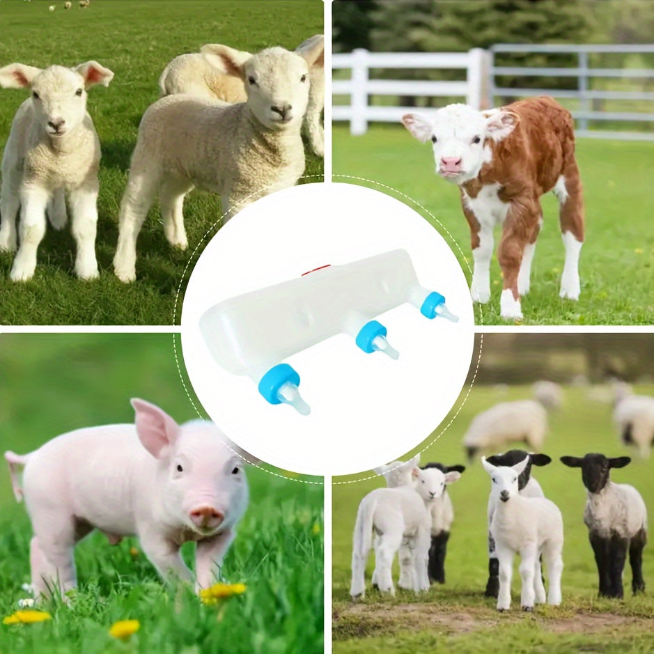 3 Pacifier Small Animal Milk Feeder - No Dripping - Farm Animal Feeding Device - Pet Feeding Bottle - Plastic Material