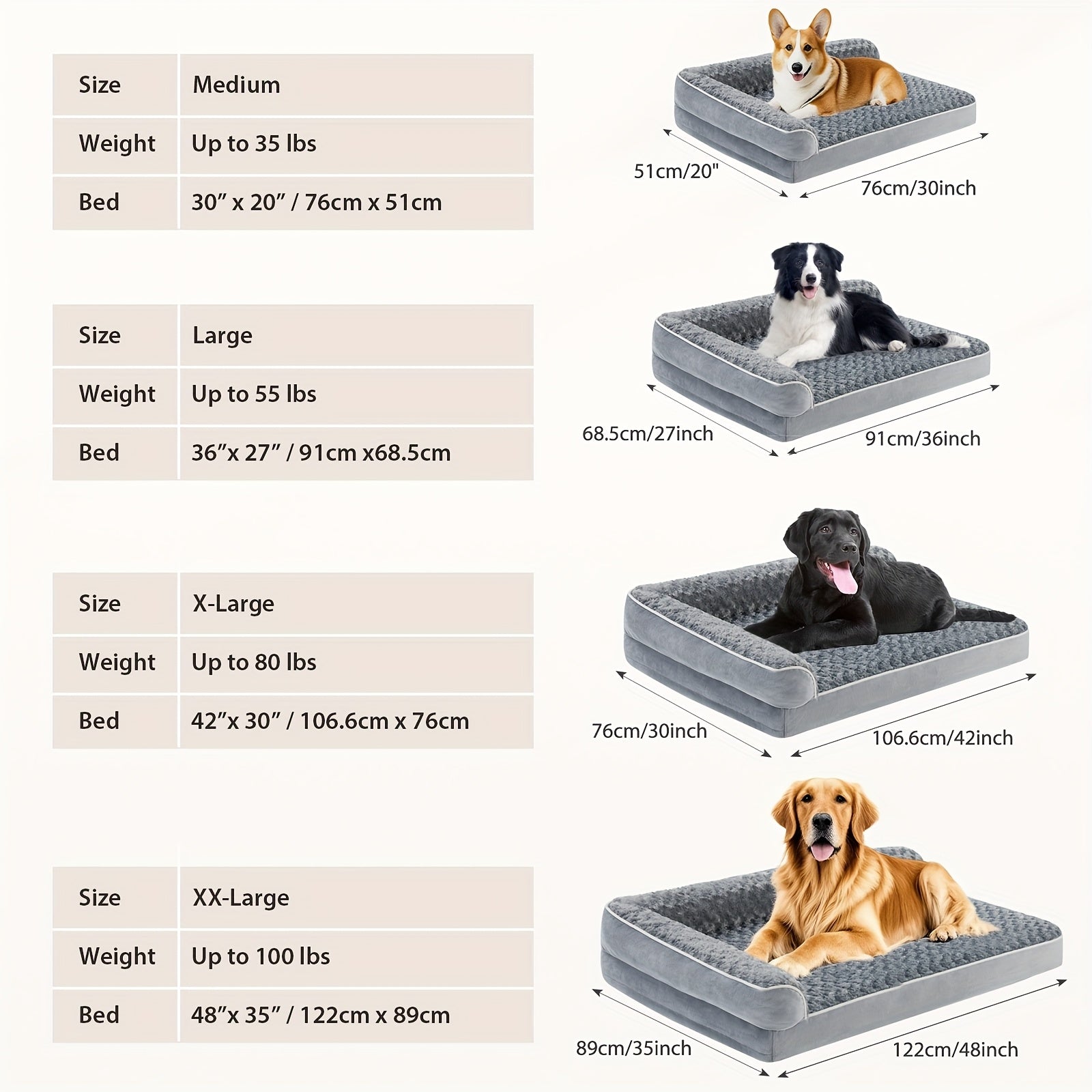 Orthopedic Dog Beds for Large Dogs, Extra Large Waterproof Dog Bed with Removable Washable Cover, Egg Crate Foam Pet Bed, XL Dog Crate Bed, dog beds large sized dog, large dog bed, large dog bed, dog beds for large dogs