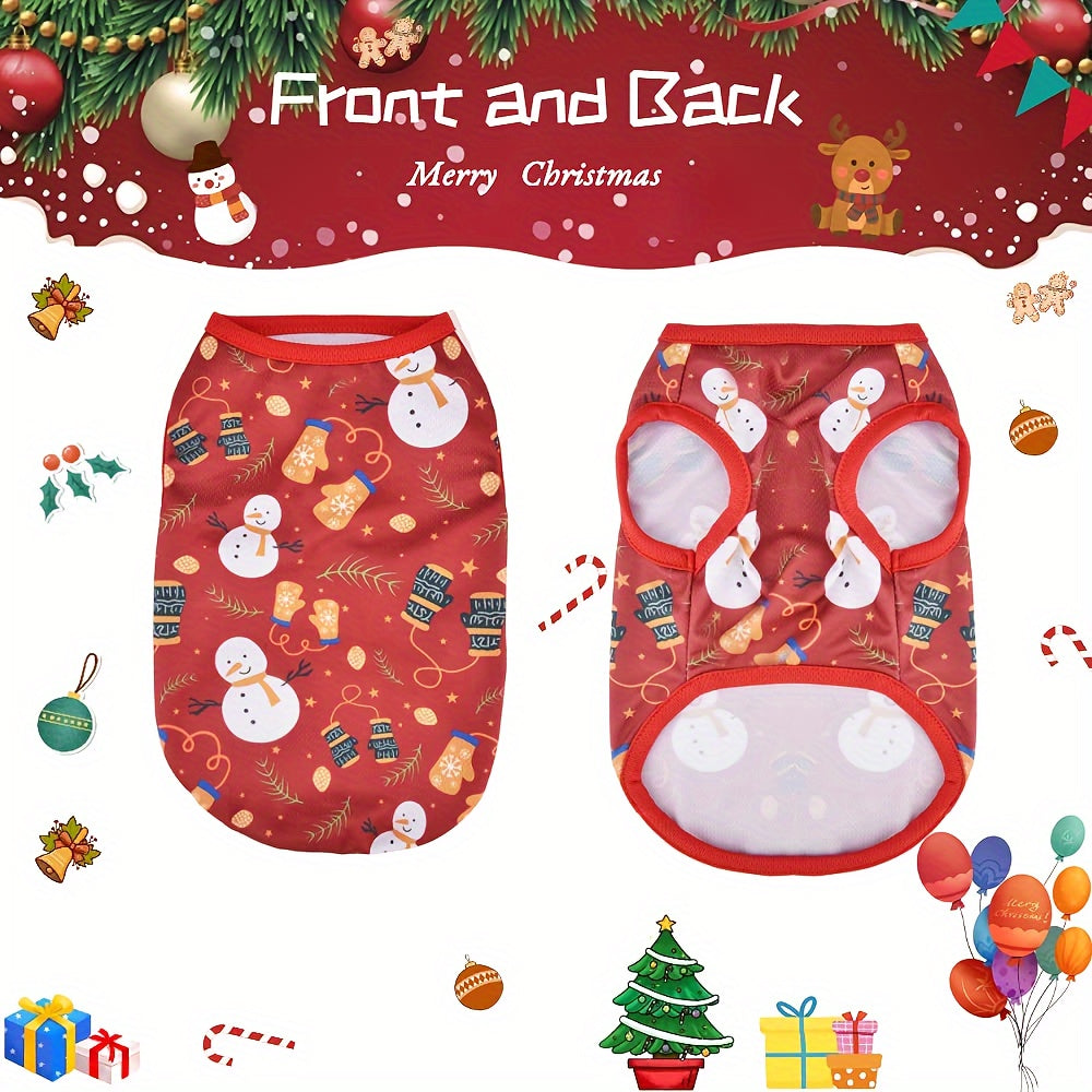 Adorable Holiday Pet Shirt - Christmas Shirts for Small, Cute Dogs and Cats, Festive Clothing Gifts for Pets
