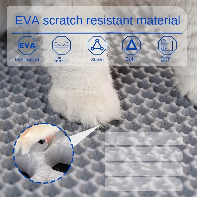 Cat Litter Mat Double-layer Cat Litter Trapping Mat Waterproof And Leak Proof Pet Toilet Mat Diaper Pad Cat Feeding Mat With Non-slip Backing