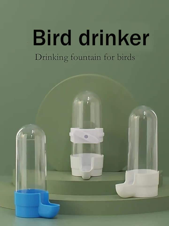 2pcs Automatic Bird Feeder And Waterer, Hanging Bird Water Dispenser, Parrot Automatic Feeder, Bird Cage Feeder And Drinker Set For Parrot Pigeon Lovebirds