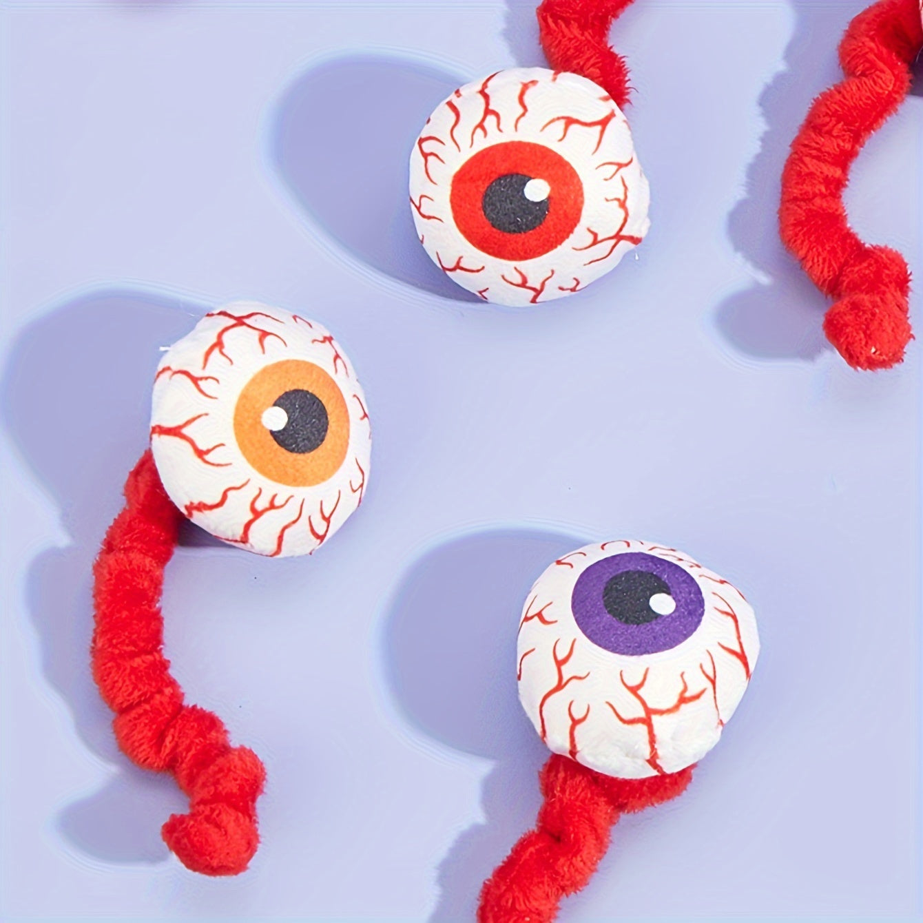 Plush Eyeball Halloween Pet Toys with Cat Grass Sound Chewing Toys Halloween Cat Toys