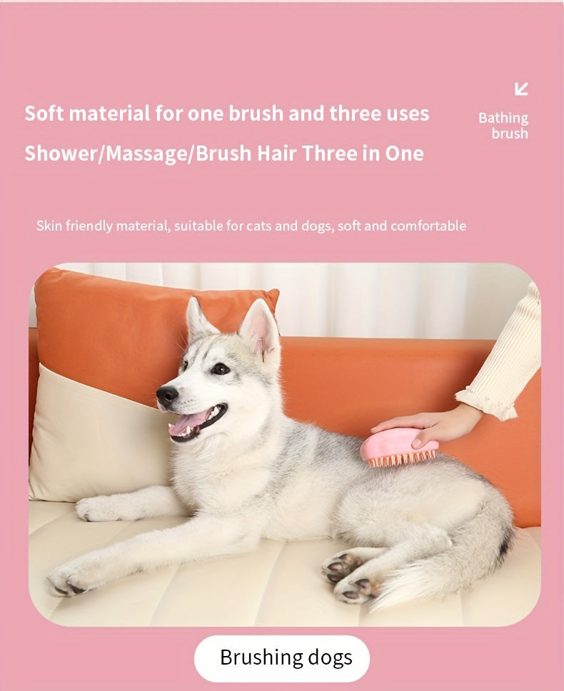 3 In 1 Self-cleaning Massage Combs, Pet Grooming Brush For Cats, Pet Steam Brush USB Charging Cat Comb, Undercoat Hair Removal Comb, Pet Care Electric Spray Massage Cat And Dog Remove Tangled And Loose Hair