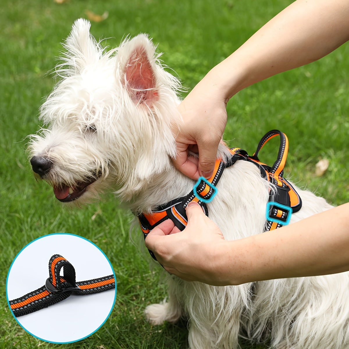 Ultimate Comfort Pet Harness - Adjustable Soft Padded No-Choke Reflective Vest with Easy Control Handle, 2 Leash Clips, and Breathable Oxford Fabric for Small, Medium, and Large Dogs
