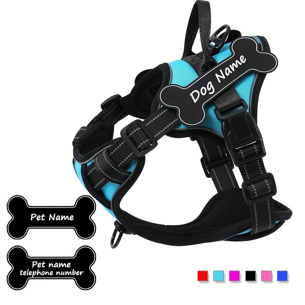 Personalized Dog Harness NO PULL Breathable Pet Harness Vest With Lovely Custom Patch Harness For Small Medium Large Dogs