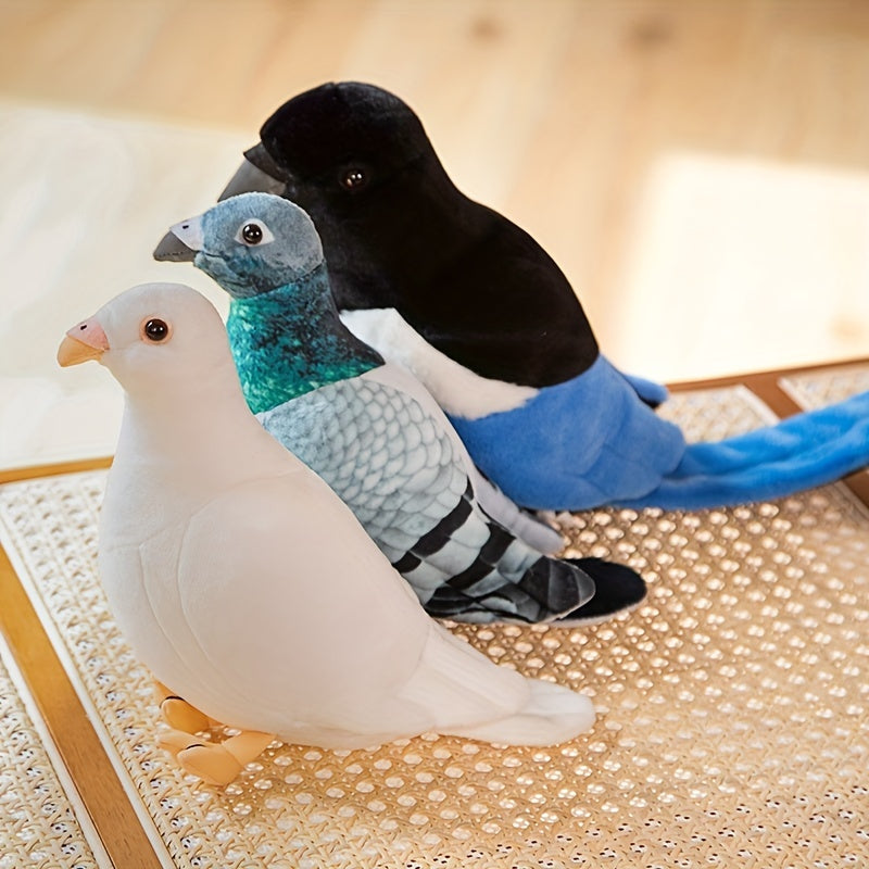 1pc Adorable 7.87in Lifelike Pigeon Plush Toy - Soft, Cuddly, and Realistic Bird Stuffed Animal Doll with Vivid Eyes and Feathers - Perfect Gifts for Kids, Children, and Pigeon Lovers