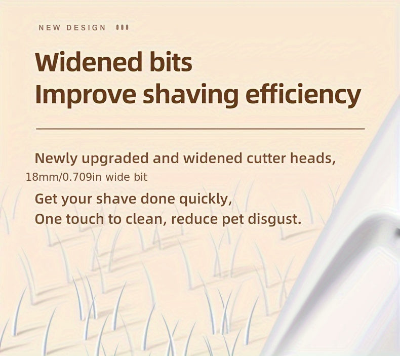 1pc Pet Grooming Clipper Kit, USB Rechargeable Cordless Electric Silent Dog and Cat Razor, Battery Powered with LED Lighting, Multi-Part Trimming for Paw & Body, Sophisticated Styling, Germ-Free