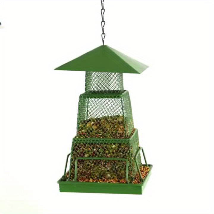 "Seed-Saving" Heavy-Duty Outdoor Bird Feeder - Squirrel Proof, Metal Mesh Design For Cardinals & Wild Birds, Perfect For Garden & Yard Decor