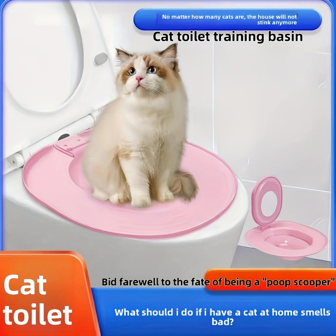 Universal Large Cat Litter Box with Splash Guard, Multi-Functional Cat Toilet, Pet Supplies, Easy-to-Clean Litter Training Tray for Cats, Cat Bathroom, Large Size Cat Training Bowl, Washable Pet Accessories, Home Pet Essentia