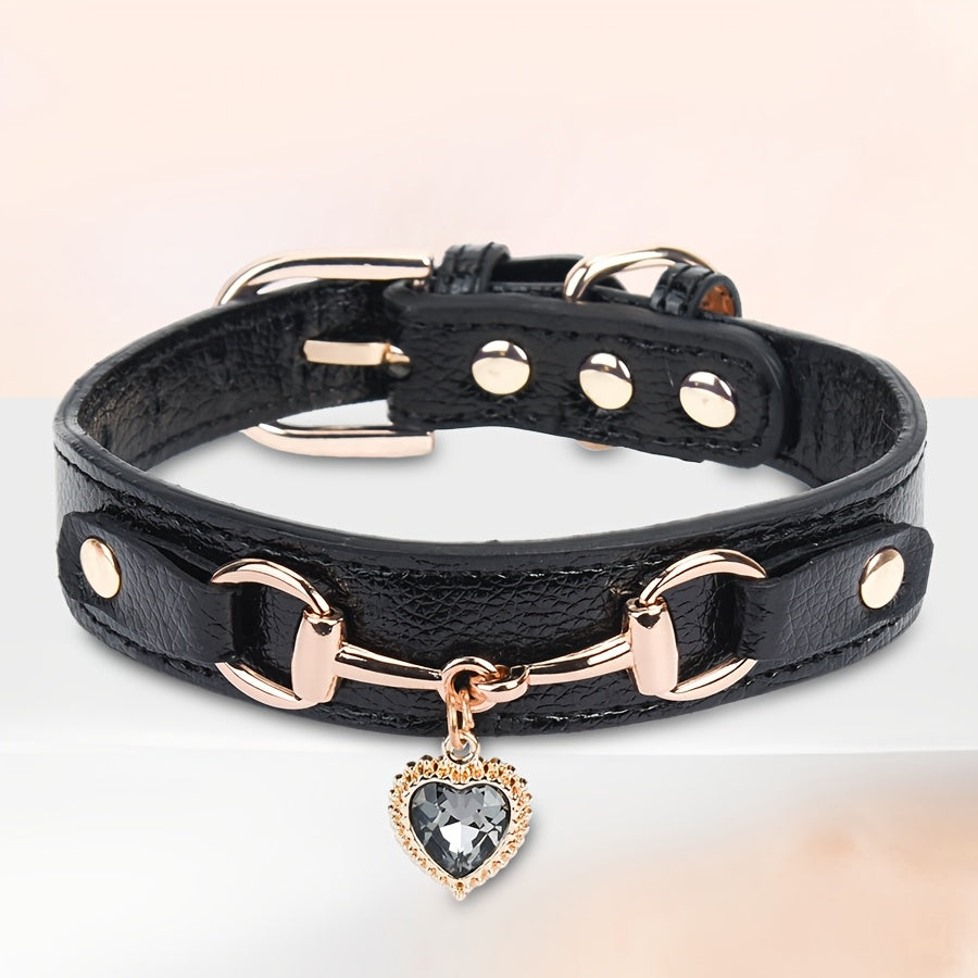 CP567 Love Heart Diamond Pet Collar
