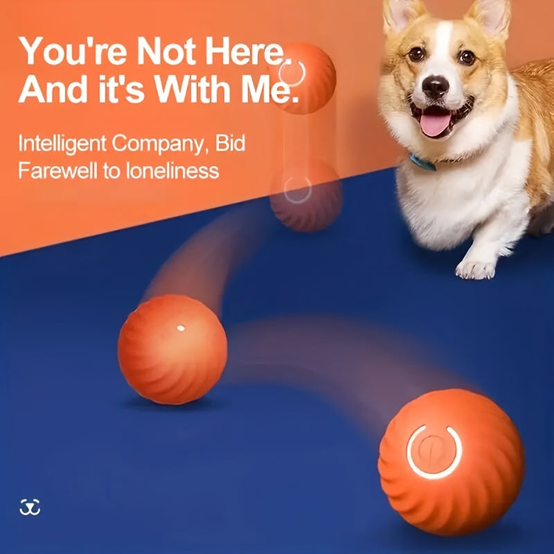 1pc Interactive Gravity Jumping Ball - Electric Self-Rolling Pet Toy with Intelligent Design, Automatic Charging, and Teeth Grinding Function for Dogs and Cats - Fun and Engaging Interactive Supplies for Pet Owners