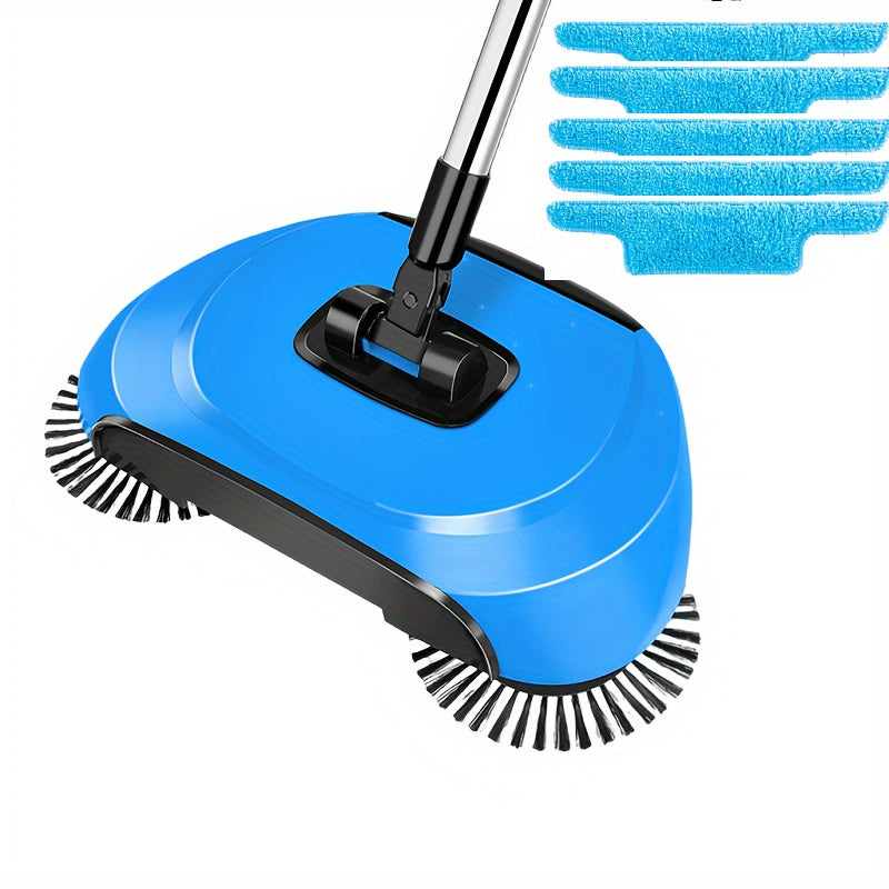 1set, 3 In 1 Multifunctional Hand Push Sweeper, Vacuum Cleaner, Hand Push Sweeping And Moping Machine, To Remove Garbage, Pet Hair And Dust, Dry And Wet Use, Suitable For Hardwood Ceramic Tiles, With 1/2/5/10 Cloth, Cleaning