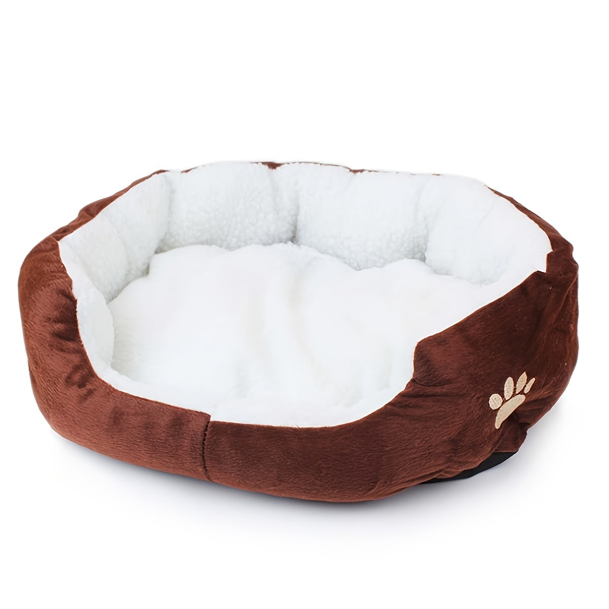 Plush Pet Bed for Cats and Dogs - Soft & Comfortable PP Cotton Filled Pet Nest, Non-Deformable and Warm, Suitable for Small to Medium Breeds, Available in Multiple Colors