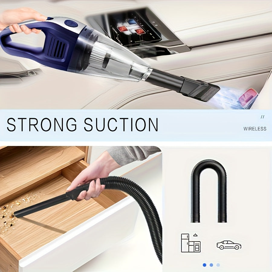 Car Vacuum Cleaner 5000pa Strong Suction, Powerful Handheld Wireless Vacuum Cleaner, USB Charging Long Working, Car Accessories For Men Women, Suitable For Cars, Homes, Offices, Pet Hair Cleaning