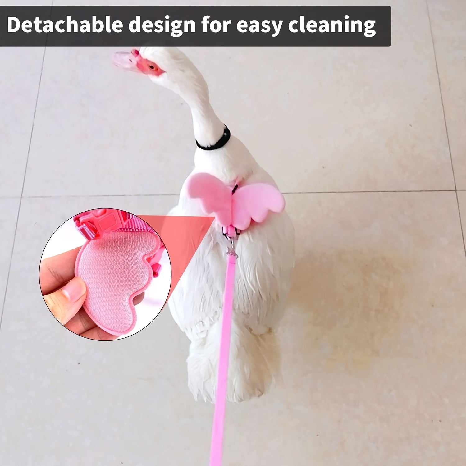 Adjustable Pet Harness and Leash Set with Cute Wings - Comfort Fit Vest for Rabbits, Puppies, Kittens, and Small Animals - Hand-Wash Only