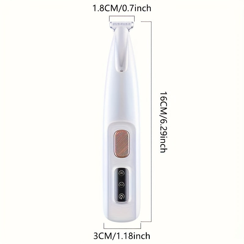Gentle & Safe Electric Scissors for Dogs and Cats - Quiet Pet Grooming with LED Light - USB/Battery Powered, Rechargeable Lithium Battery, Dual-Mode Trimming
