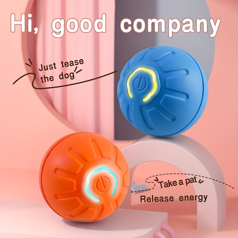 Interactive For Smart Dog Chew Ball - Durable, Automatic Rolling & Gravity-Activated PET Toy for Small to Medium Breeds, USB Rechargeable