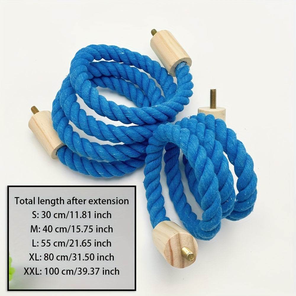 Parrot Cage Cotton Rope Toy, Paw Grinding Bendable Pet Bird Standing Stick, Exercise Perches Toy For Budgies, Parakeet, Hamster & Squirrel, Standing Rope Ladder