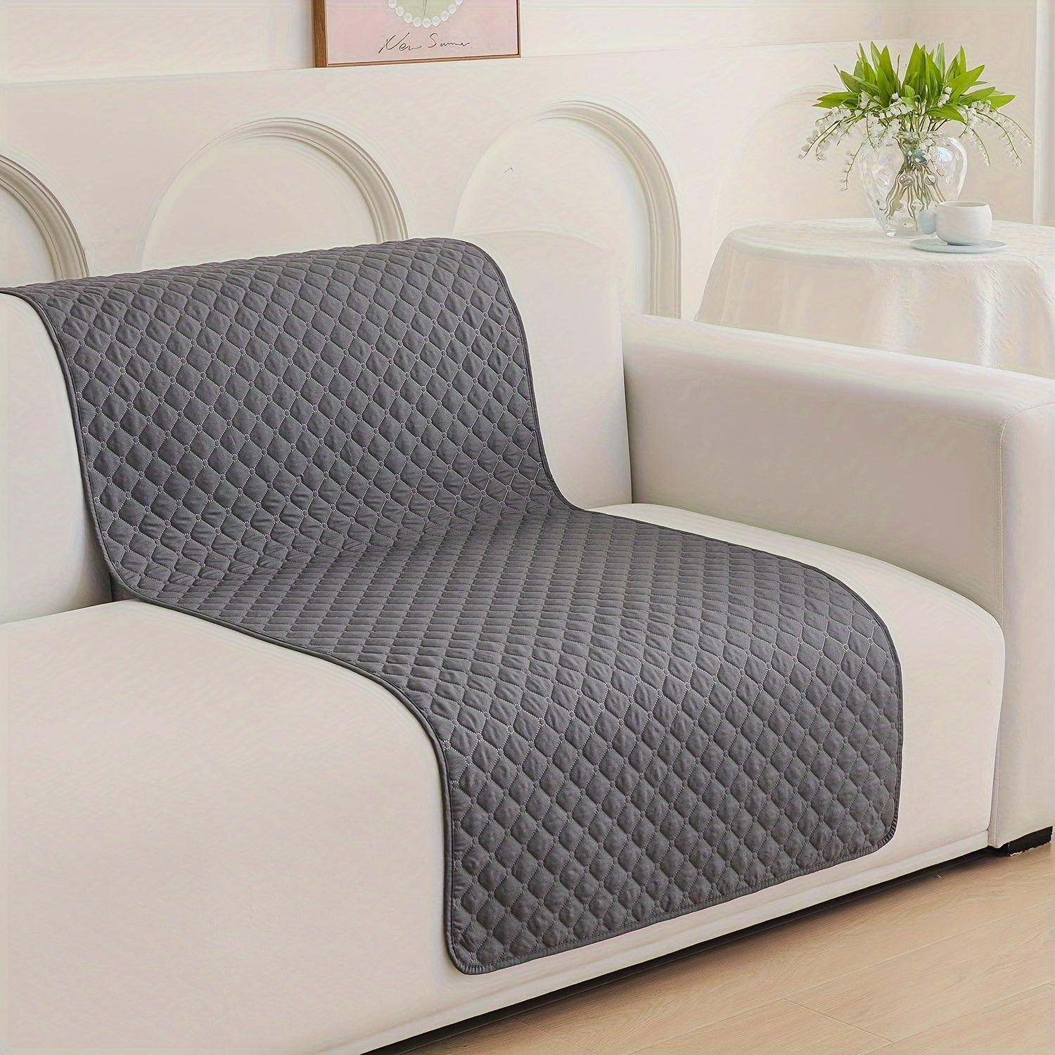 Waterproof Pet Bed Mat for Medium & Large Dogs - Non-Slip, Odor-Resistant Sofa Protector with Plaid Polyester Fill, Machine Washable, Pet Furniture Protection, Urine-proof, Car Mat