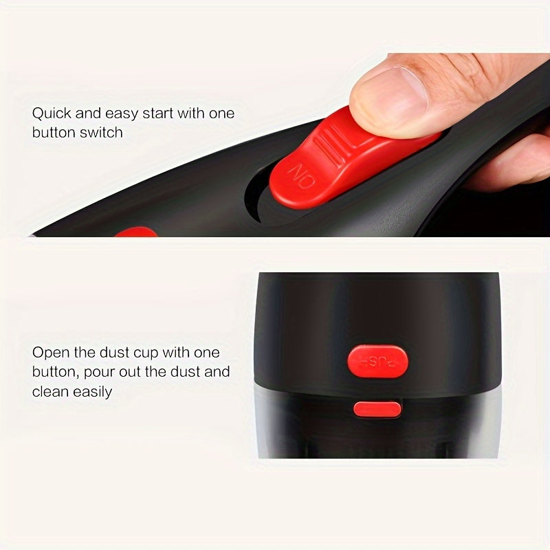 Mini Handheld High-Power Car Vacuum Cleaner, Car Dust Removal And Cleaning Products, Easy-To-Clean Pet, Handheld Vacuum Cleaner, Car Vacuum Cleaner, Without Battery